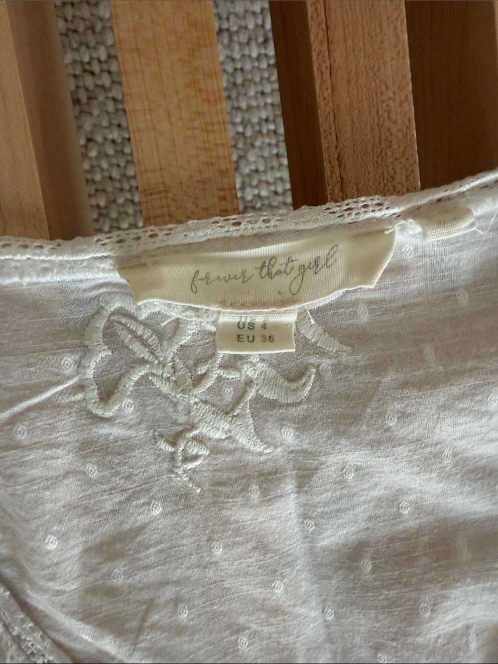 White lace detail top - Picture 8 of 14